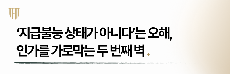 개인회생 기각사유 두번째 지급불능 상태가 아니라는 오해