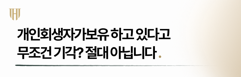 개인회생자가보유 하고 있다는 이유로 기각되지 않습니다.